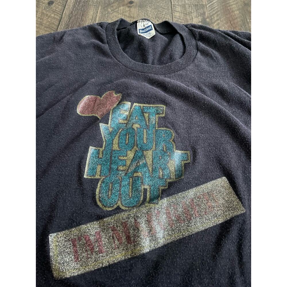 Vintage 70s Eat Your Heart Out I’m Married Graphic T-Shirt (Large) Single Stitch